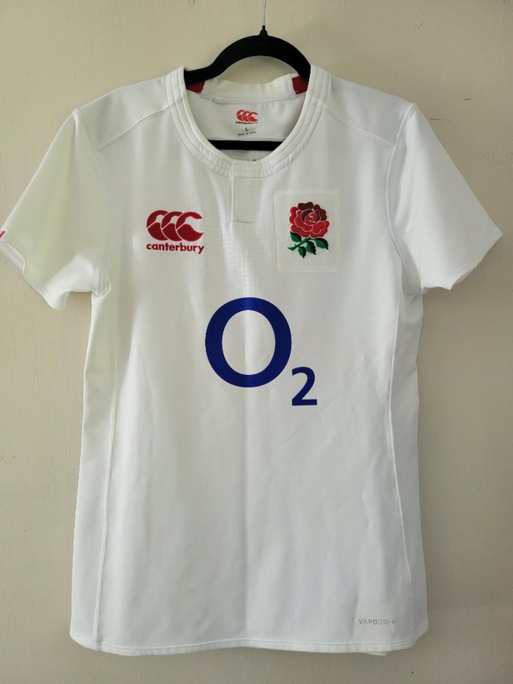 Canterbury England Rugby VapoDri+ O2 Home Jersey White Women's Fan Gear sz L - Picture 8 of 9